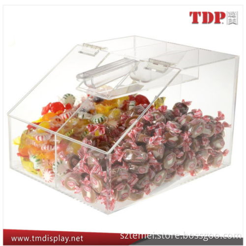 Manufacturer wall mounted home bulk nuts mini clear custom candy nut New Design Good Quality Acrylic Candy Dispenser with Scoop
